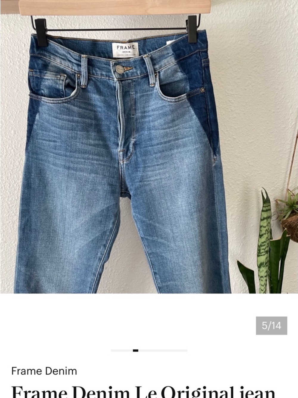 Frame Denim Men’s Slim Straight Jeans — Light & Dark Blue Two-Tone